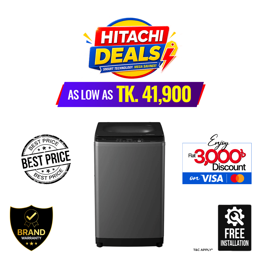 Hitachi 10 KG Top Loading Washing Machine (LTL 10MV00 GG)