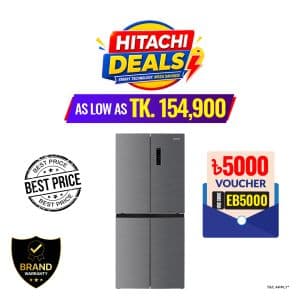 Hitachi 522 Liters French Door Refrigerator (HR4N7522DSXSG)