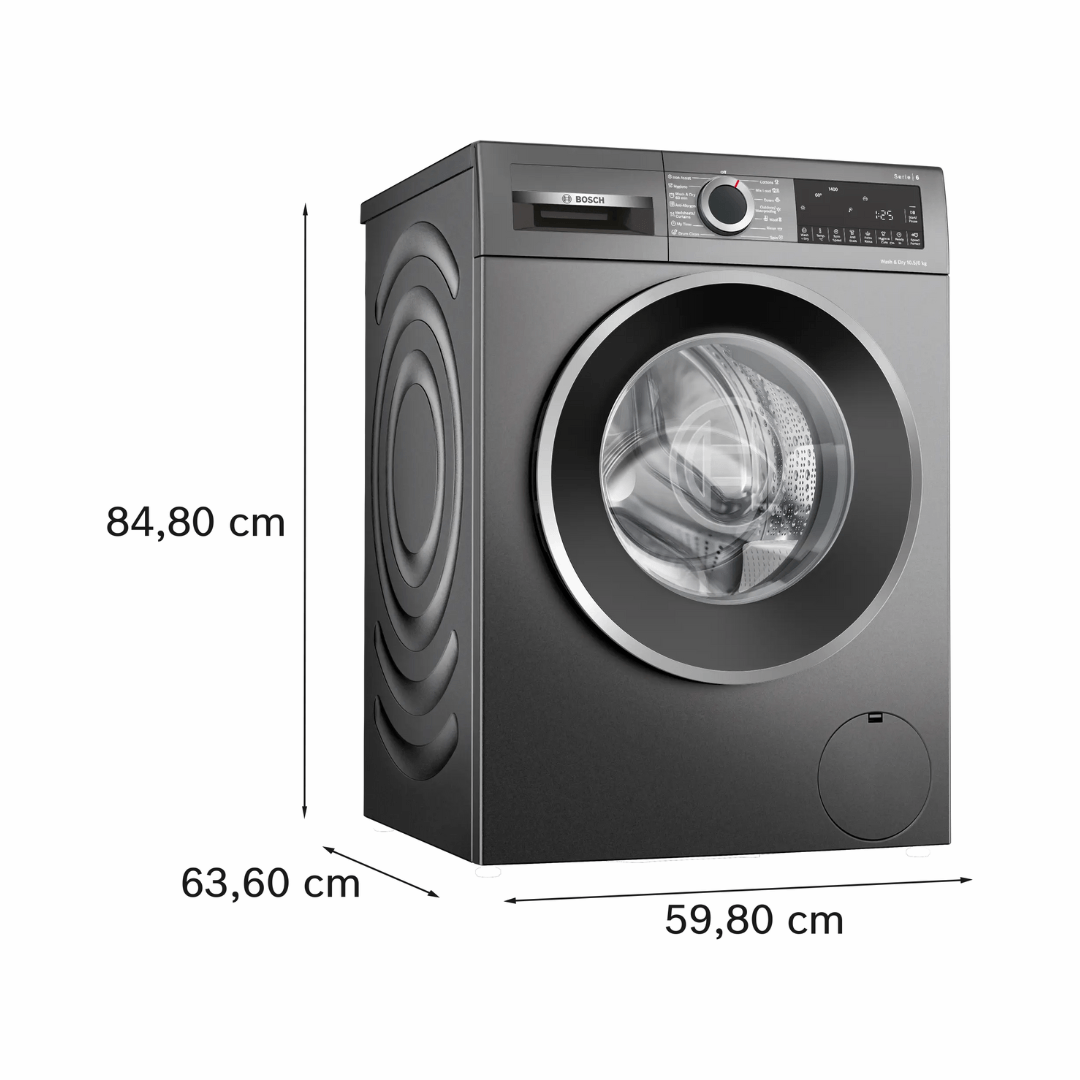 Bosch 10.5/6 KG Inverter Fully Automatic Front Load Washer Dryer Washing Machine(WNA2E4UCIN)