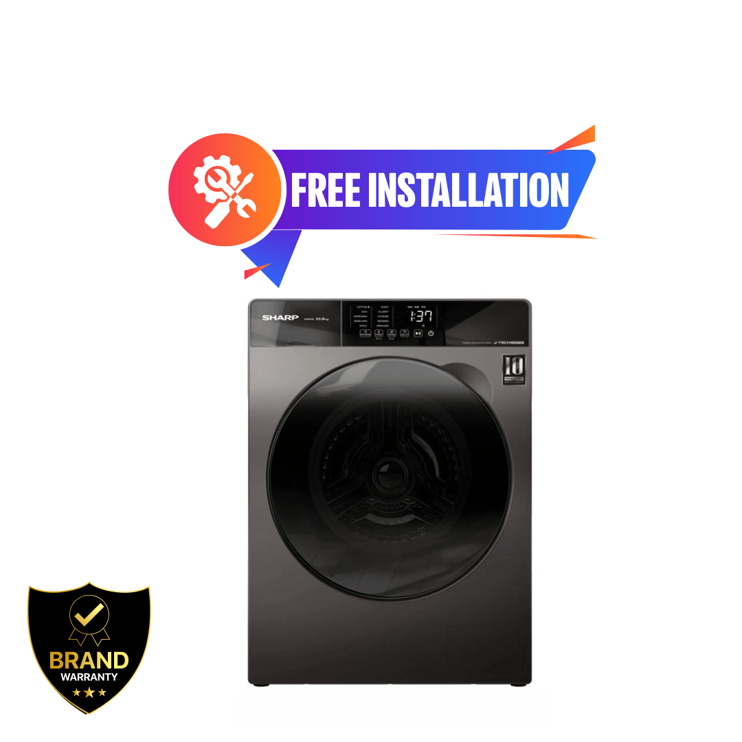 Sharp 10.5kg Front Loading Washing Machine (ES-FW105SG)