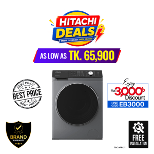 Hitachi 10.5kg Front Loading Washing Machine (BD-1054HVOS)