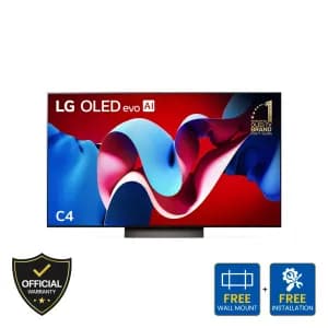 LG 77 inch OLED evo C4 4K Smart TV (OLED77C4PSA)