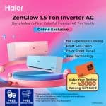 Haier 1.5 Ton ZenGlow Inverter AC (ZenGlow-18INVPX6)